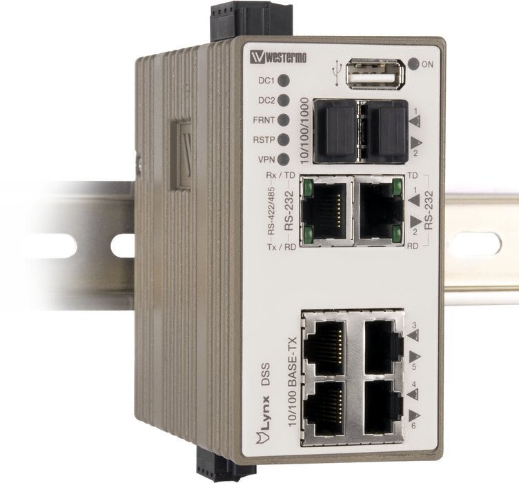 Westermo device server switch provides IP connection to legacy serial devices and routing functionality